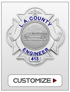 Customize your Los Angeles County Fire Department hat badge F139